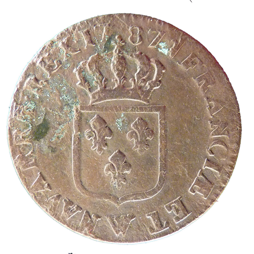 Francia, Louis XVI, Sol ou sou, Sol, 1787, Lille, MB, Rame, Gadoury:350