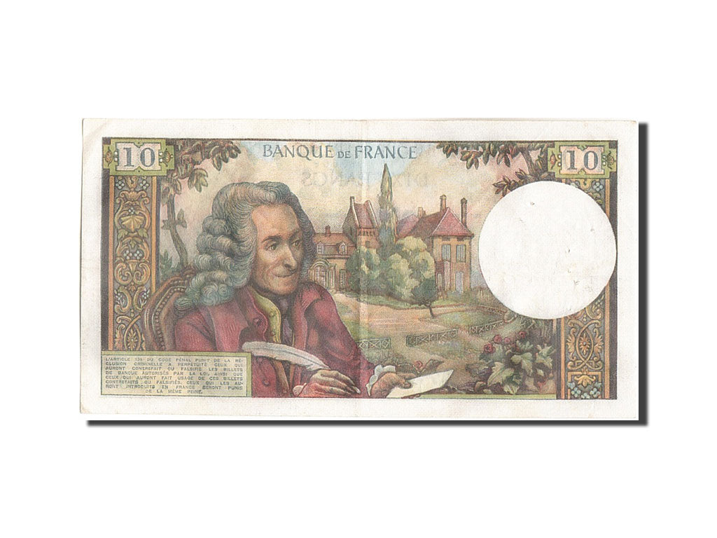 France, 10 Francs, 10 F 1963-1973 ''Voltaire'', 1973, KM:147d, 1973-01-04, EF...