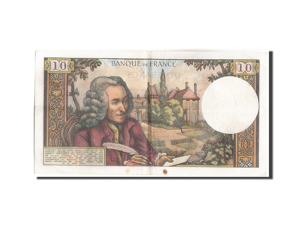 Francia, 10 Francs, 10 F 1963-1973 ''Voltaire'', 1964, KM:147a, 1964-10-01, M...