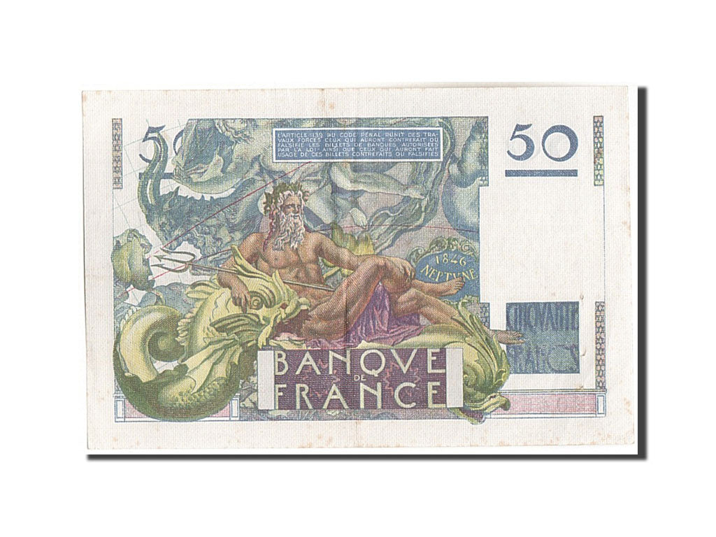 Francia, 50 Francs, 50 F 1946-1951 ''Le Verrier'', 1947, KM:127b, 1947-03-20,...