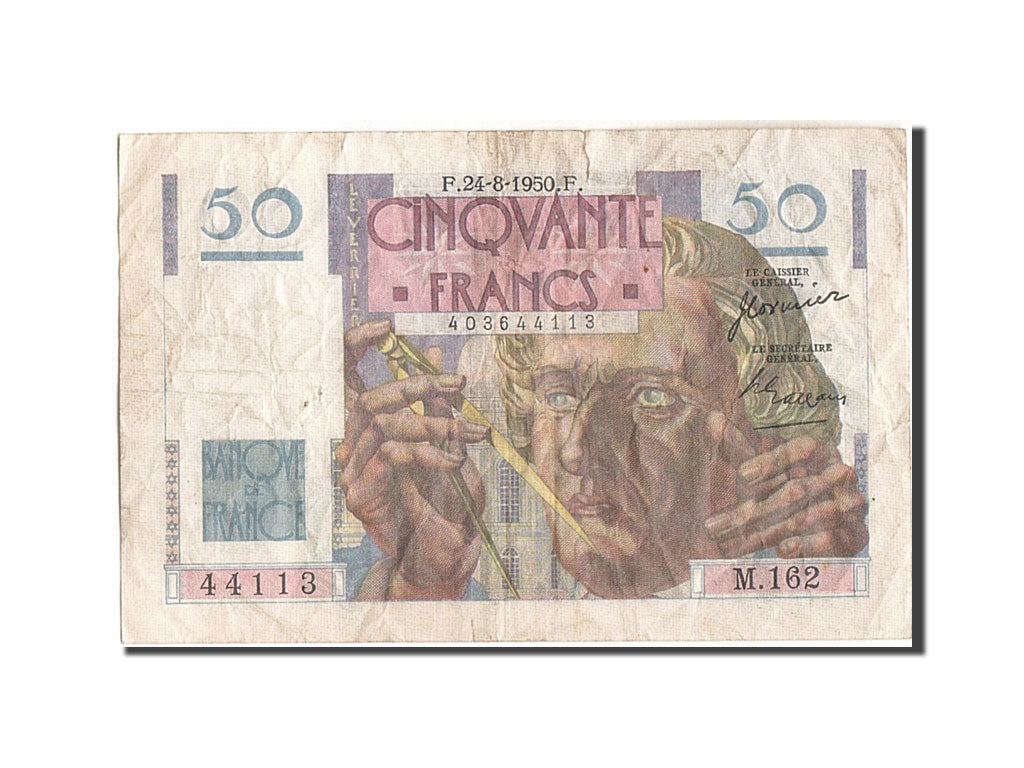 Billete, Francia, 50 Francs, 50 F 1946-1951 ''Le Verrier'', 1950, 1950-08-24