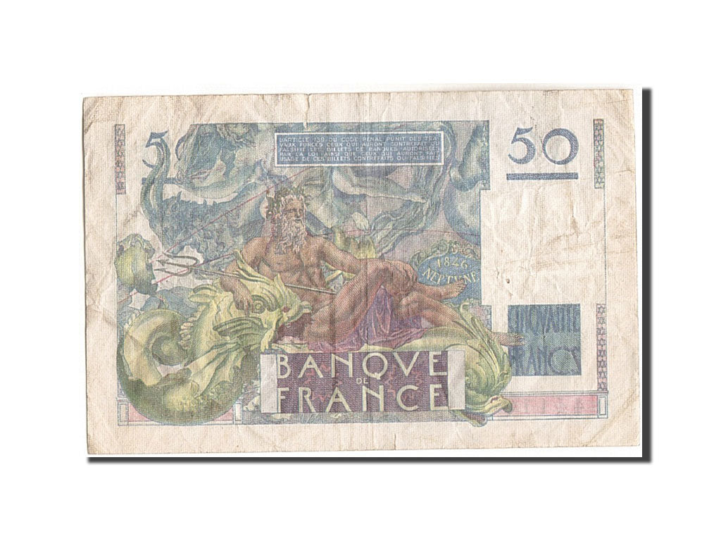 Billete, Francia, 50 Francs, 50 F 1946-1951 ''Le Verrier'', 1950, 1950-08-24