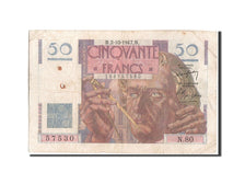 Frankreich, 50 Francs, 50 F 1946-1951 ''Le Verrier'', 1947, KM:127b, 1947-10-...