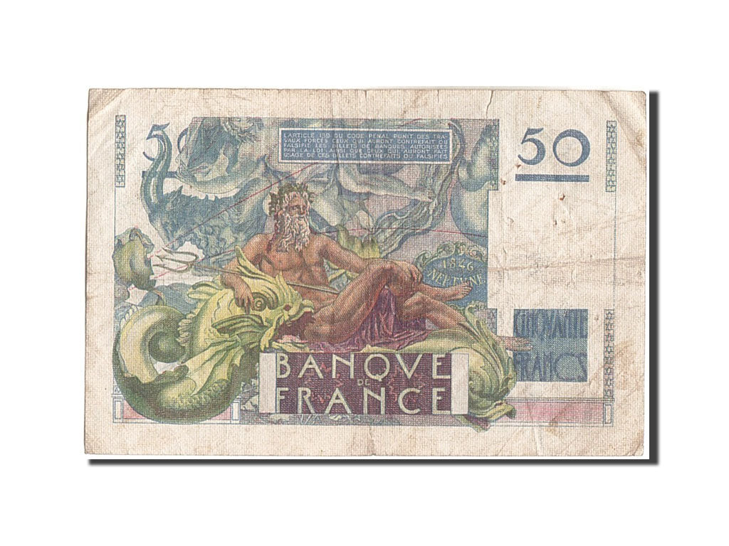 Banconote, Francia, 50 Francs, 50 F 1946-1951 ''Le Verrier'', 1946, 1946-05-02