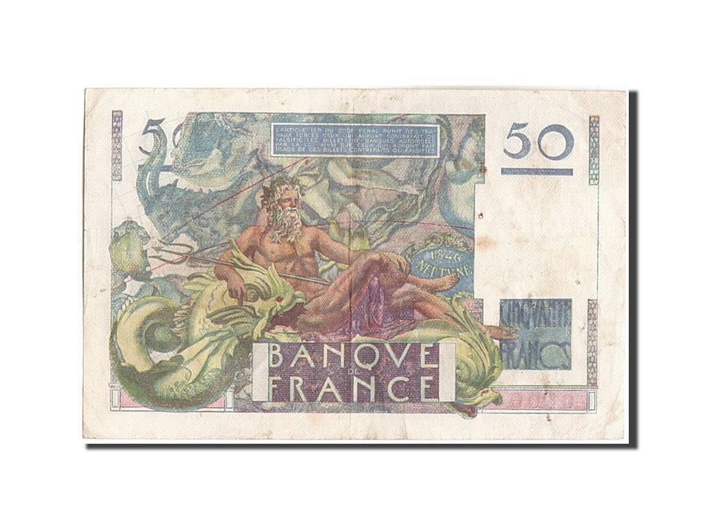 France, 50 Francs, 50 F 1946-1951 ''Le Verrier'', 1947, KM:127b, 1947-10-02,...