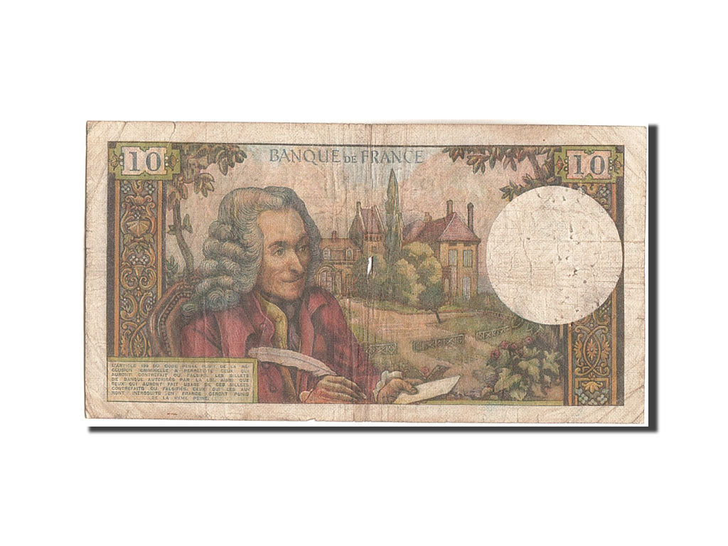 Banknote, France, 10 Francs, 10 F 1963-1973 ''Voltaire'', 1966, 1966-03-03