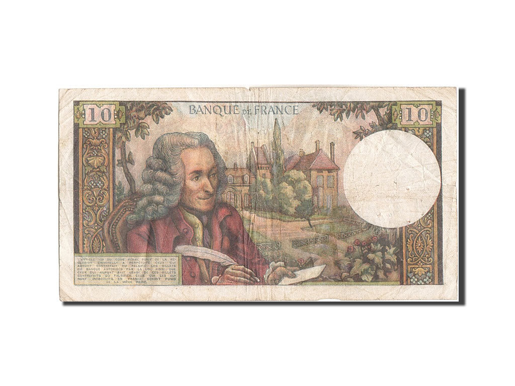 Banconote, Francia, 10 Francs, 10 F 1963-1973 ''Voltaire'', 1967, 1967-12-07