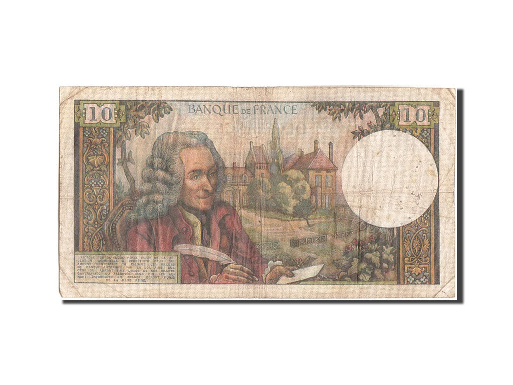 Banknote, France, 10 Francs, 10 F 1963-1973 ''Voltaire'', 1967, 1967-03-02