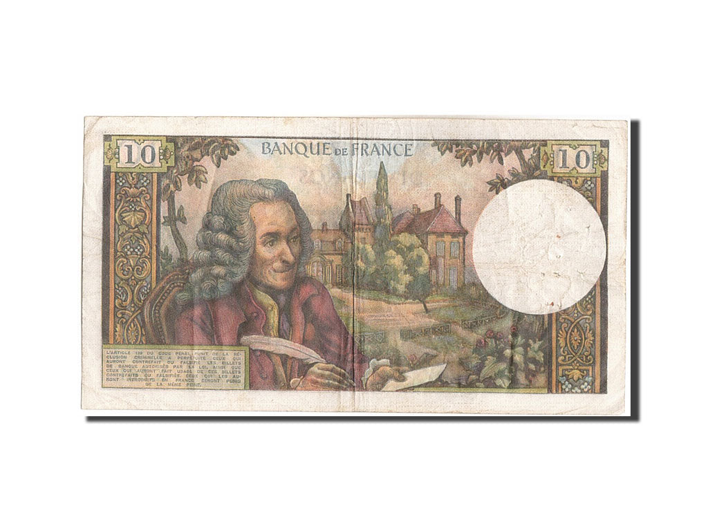 Francia, 10 Francs, 10 F 1963-1973 ''Voltaire'', 1970, KM:147c, 1970-02-05, M...