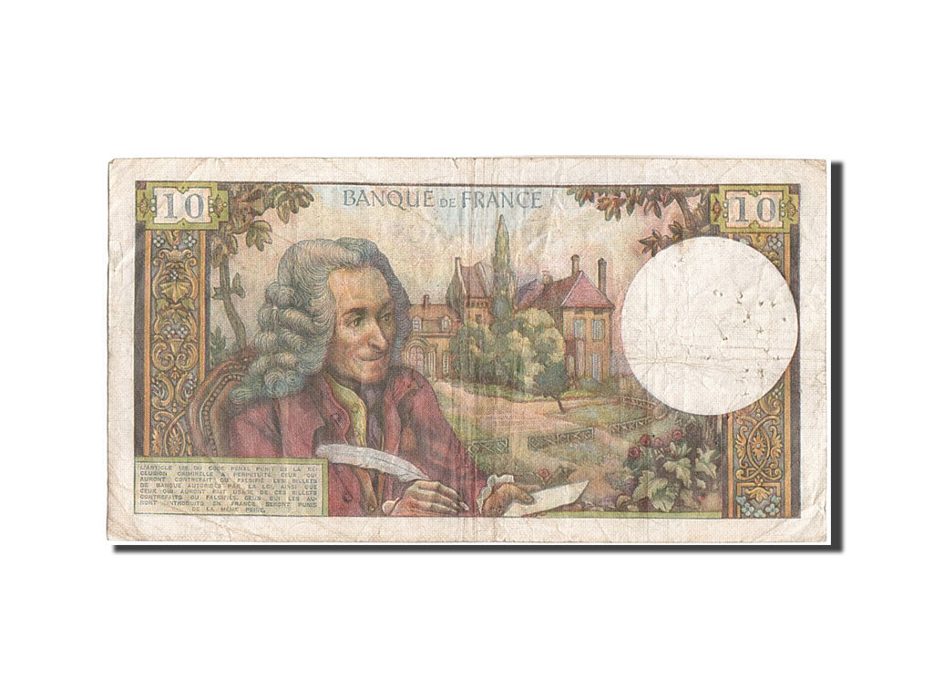 Billet, France, 10 Francs, 10 F 1963-1973 ''Voltaire'', 1973, 1973-08-02, TB