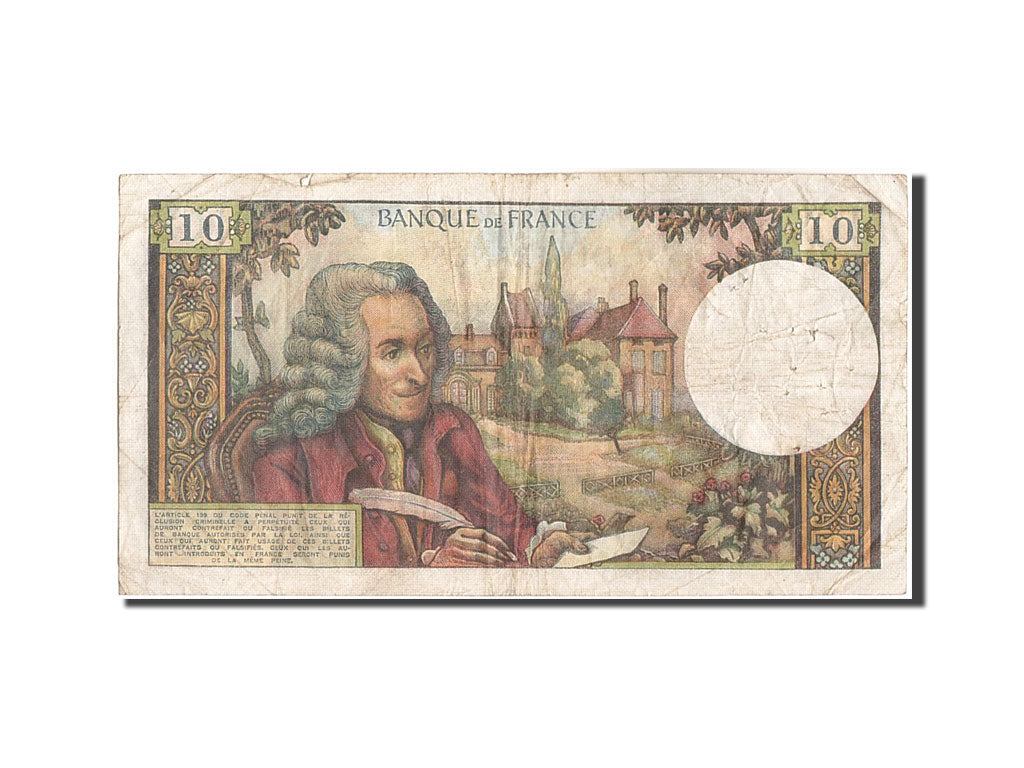 Banknote, France, 10 Francs, 10 F 1963-1973 ''Voltaire'', 1971, 1971-06-03
