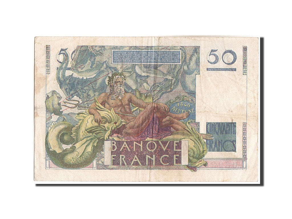 Frankreich, 50 Francs, 50 F 1946-1951 ''Le Verrier'', 1947, KM:127b, 1947-10-...