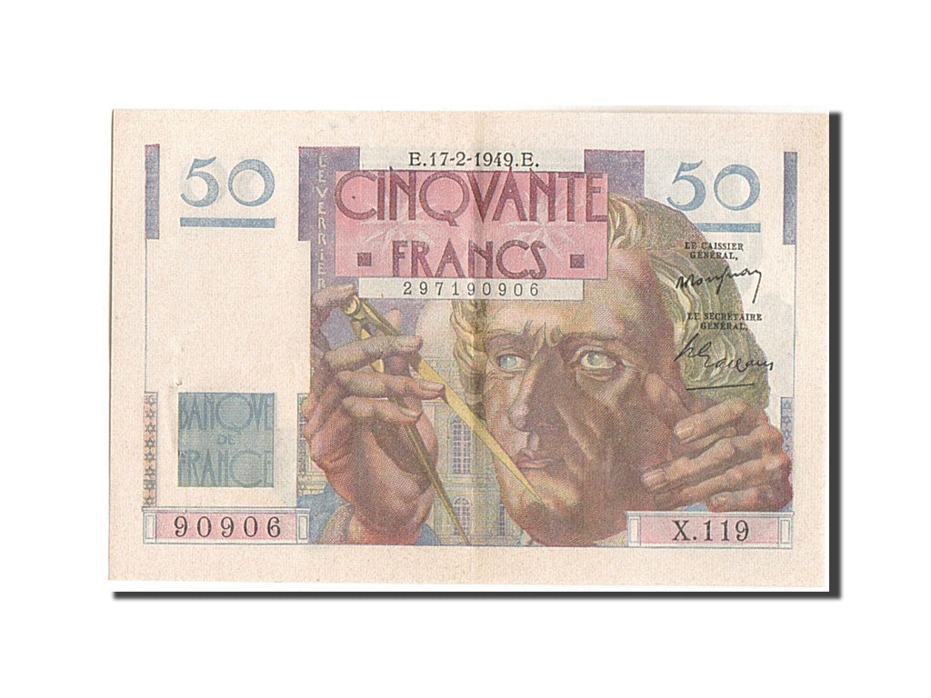 Frankreich, 50 Francs, 50 F 1946-1951 ''Le Verrier'', 1949, KM:127b, 1949-02-...