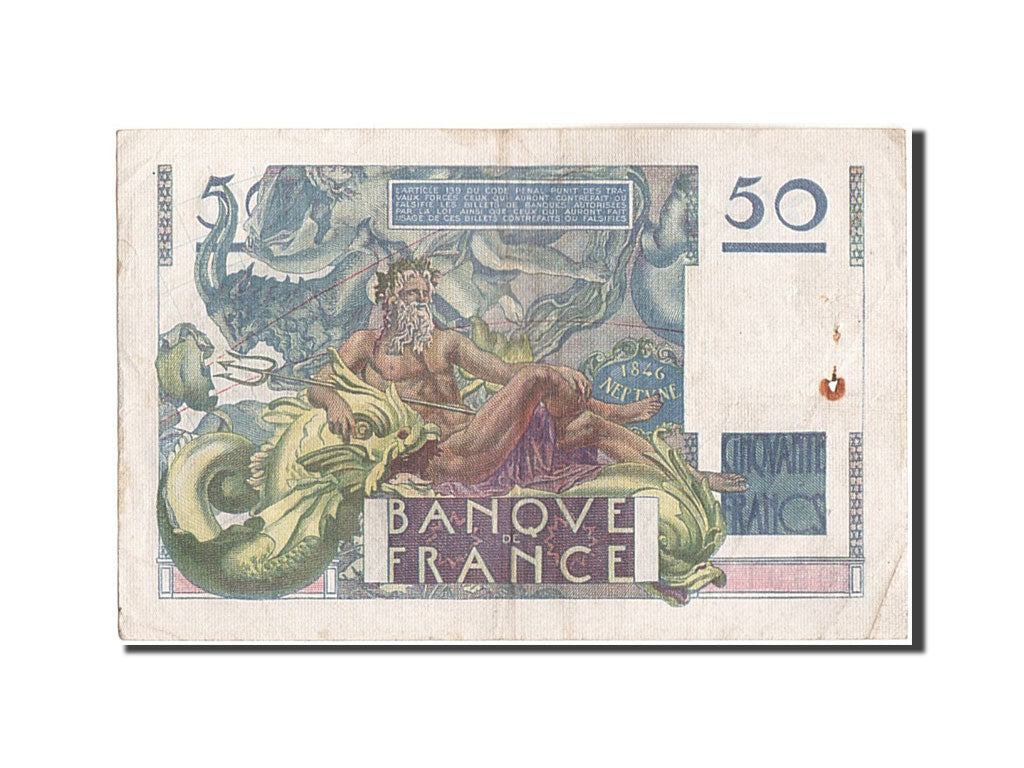 France, 50 Francs, 50 F 1946-1951 ''Le Verrier'', KM:127b, 1947-03-20, TB