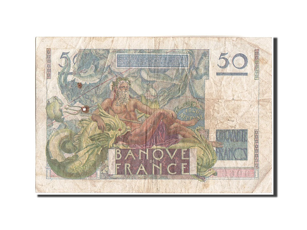 Banknote, France, 50 Francs, 50 F 1946-1951 ''Le Verrier'', 1951, 1951-02-01