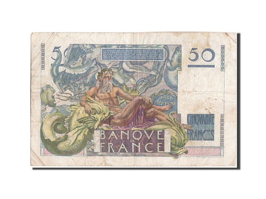 France, 50 Francs, 50 F 1946-1951 ''Le Verrier'', 1946, KM:127a, 1946-05-02,...
