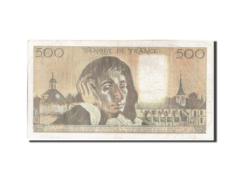 France, 500 Francs, 500 F 1968-1993 ''Pascal'', 1981, KM:156e, 1981-01-08, TB...
