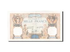 Banknote, France, 1000 Francs, 1 000 F 1927-1940 ''Cérès et Mercure'', 1939