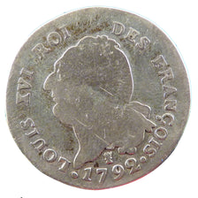 FRANCE, 30 sols françois, 30 Sols, 1792, Limoges, VG(8-10), Silver, Gadoury #39,