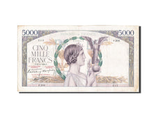 Banknot, Francja, 5000 Francs, Victoire, 1939, 1939-09-21, EF(40-45)