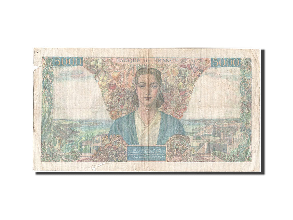 France, 5000 Francs, 5 000 F 1942-1947 ''Empire Français'', 1945, KM:103c, 1...