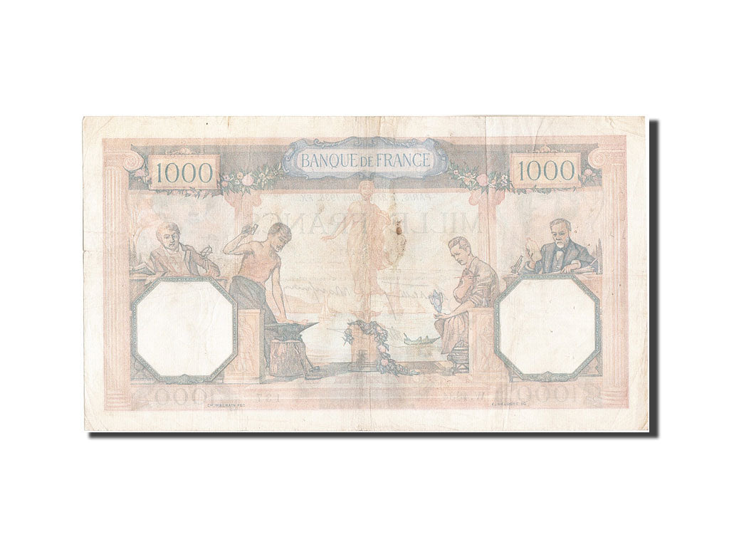 France, 1000 Francs, 1 000 F 1927-1940 ''Cérès et Mercure'', 1938, KM:90c,...