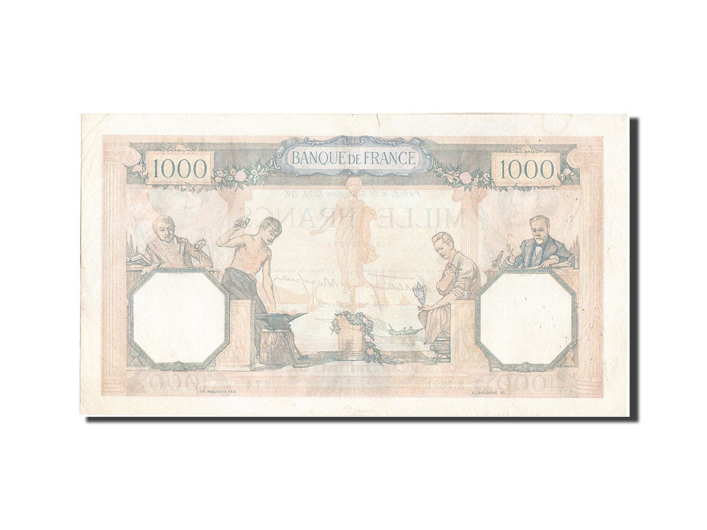 Biljet, Frankrijk, 1000 Francs, 1 000 F 1927-1940 ''Cérès et Mercure'', 1939