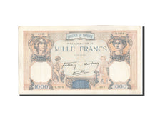 Banknote, France, 1000 Francs, 1 000 F 1927-1940 ''Cérès et Mercure'', 1939