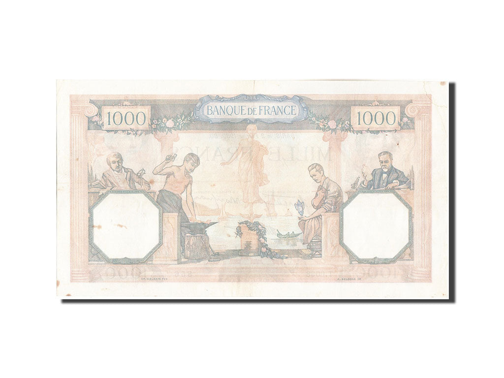 Billete, Francia, 1000 Francs, 1 000 F 1927-1940 ''Cérès et Mercure'', 1939
