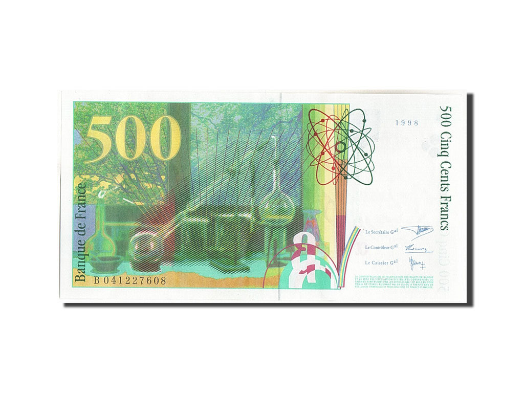France, 500 Francs, 500 F 1994-2000 ''Pierre et Marie Curie'', 1998, KM:160c,...