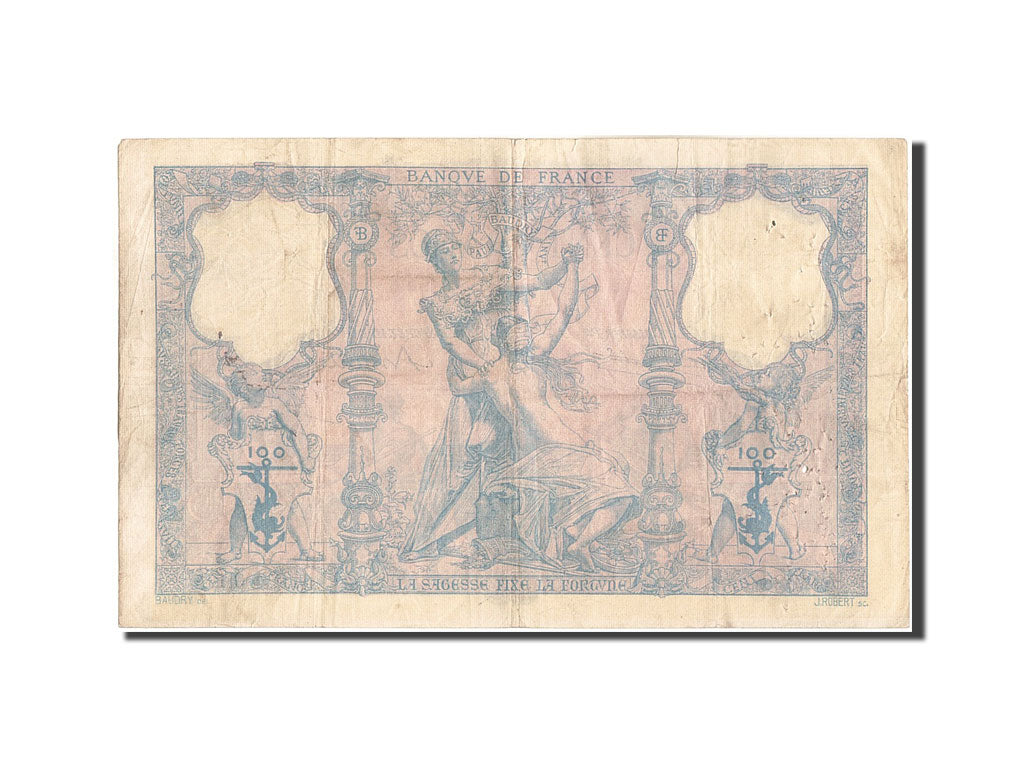 Geldschein, Frankreich, 100 Francs, 100 F 1888-1909 ''Bleu et Rose'', 1888