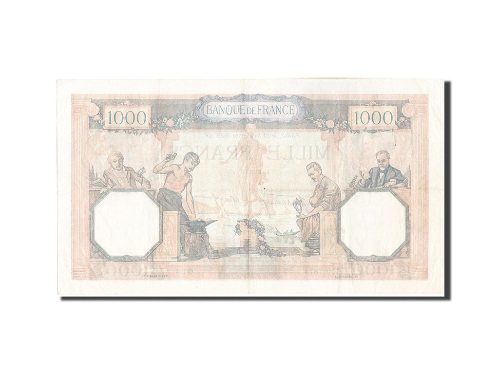 France, 1000 Francs, 1 000 F 1927-1940 ''Cérès et Mercure'', 1939, KM:90c,...