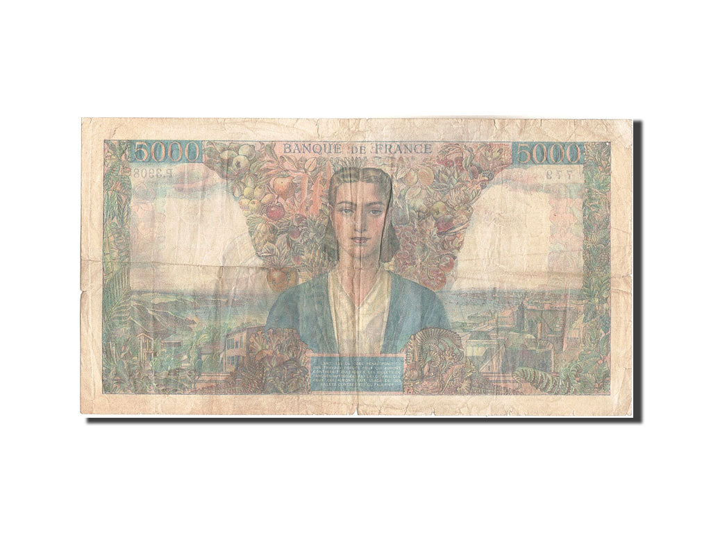 Billet, France, 5000 Francs, 5 000 F 1942-1947 ''Empire Français'', 1947