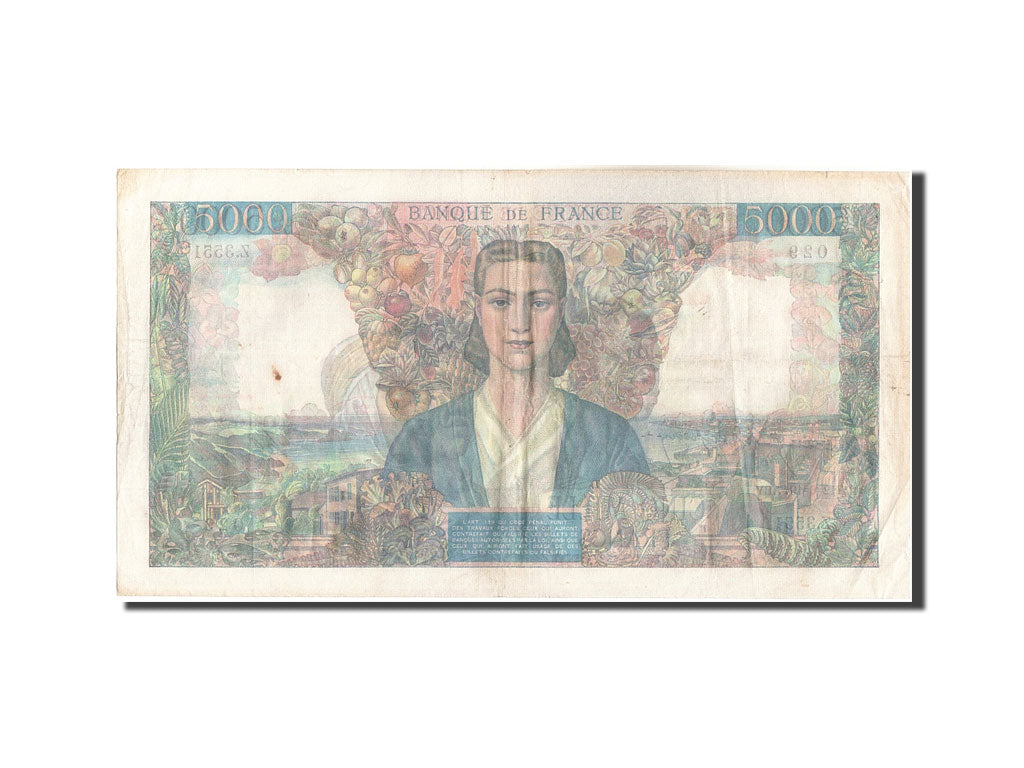 Banconote, Francia, 5000 Francs, 5 000 F 1942-1947 ''Empire Français'', 1947