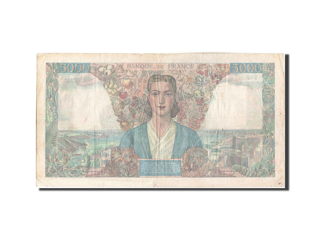 Francia, 5000 Francs, 5 000 F 1942-1947 ''Empire Français'', 1945, KM:103c,...