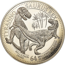 France, Medal, Les Dinosaures, Tyrannosaure, MS(65-70), Copper-nickel