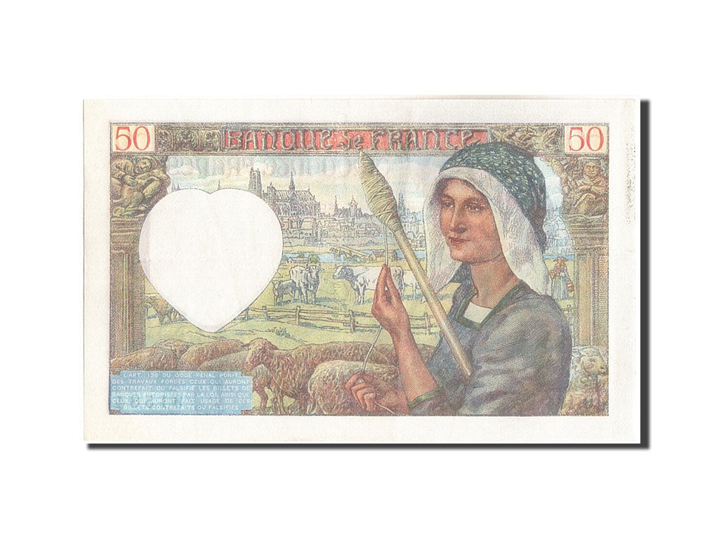 Francia, 50 Francs, 50 F 1940-1942 ''Jacques Coeur'', 1942, KM:93, 1942-01-08...