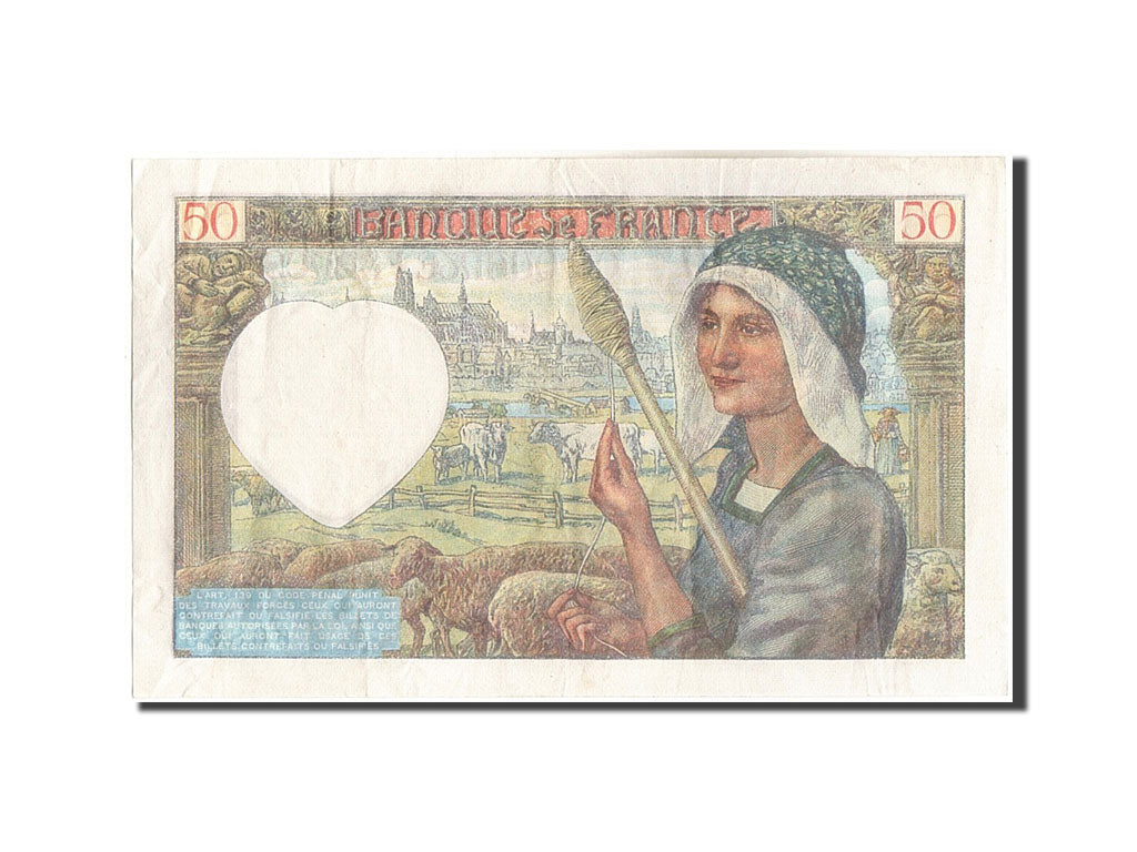 Banknote, France, 50 Francs, 50 F 1940-1942 ''Jacques Coeur'', 1942, 1942-01-08