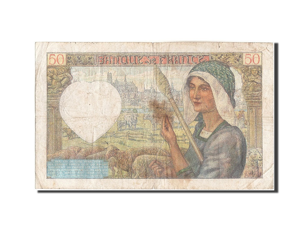 France, 50 Francs, 50 F 1940-1942 ''Jacques Coeur'', 1941, KM:93, 1941-11-20,...