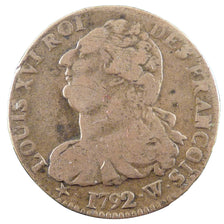 FRANCE, 2 sols françois, 2 Sols, 1792, Lille, KM #603.16, VF(30-35), Bronze, G..