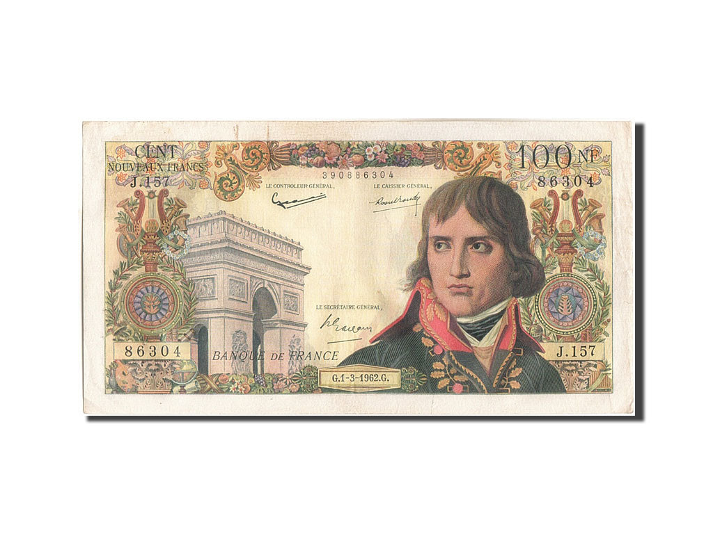 Frankreich, 100 Nouveaux Francs, 100 NF 1959-1964 ''Bonaparte'', 1962, KM:144...