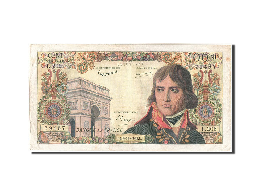 Banknote, France, 100 Nouveaux Francs, 100 NF 1959-1964 ''Bonaparte'', 1962