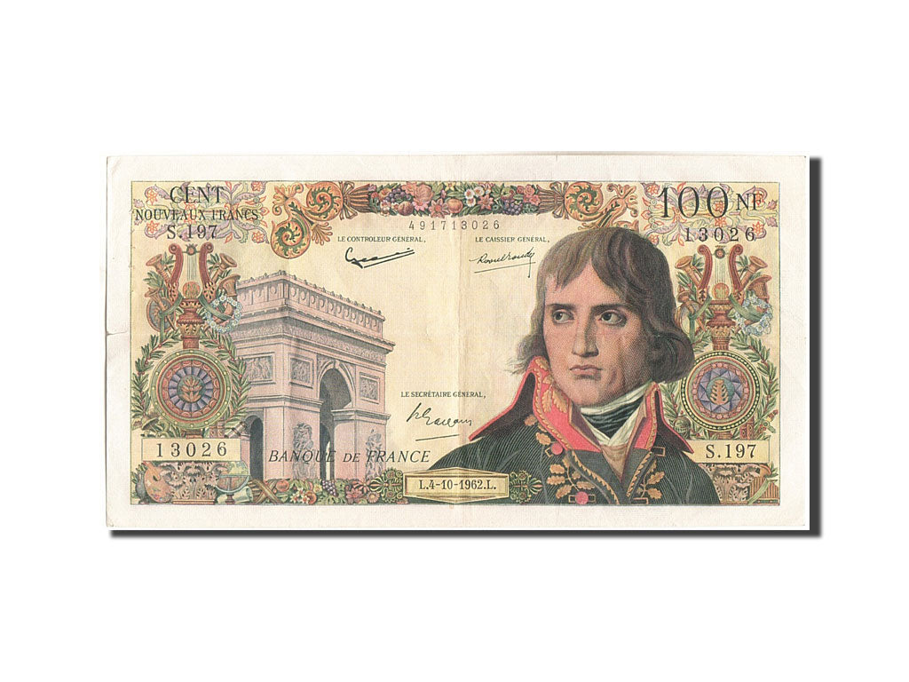 Banknote, France, 100 Nouveaux Francs, 100 NF 1959-1964 ''Bonaparte'', 1962