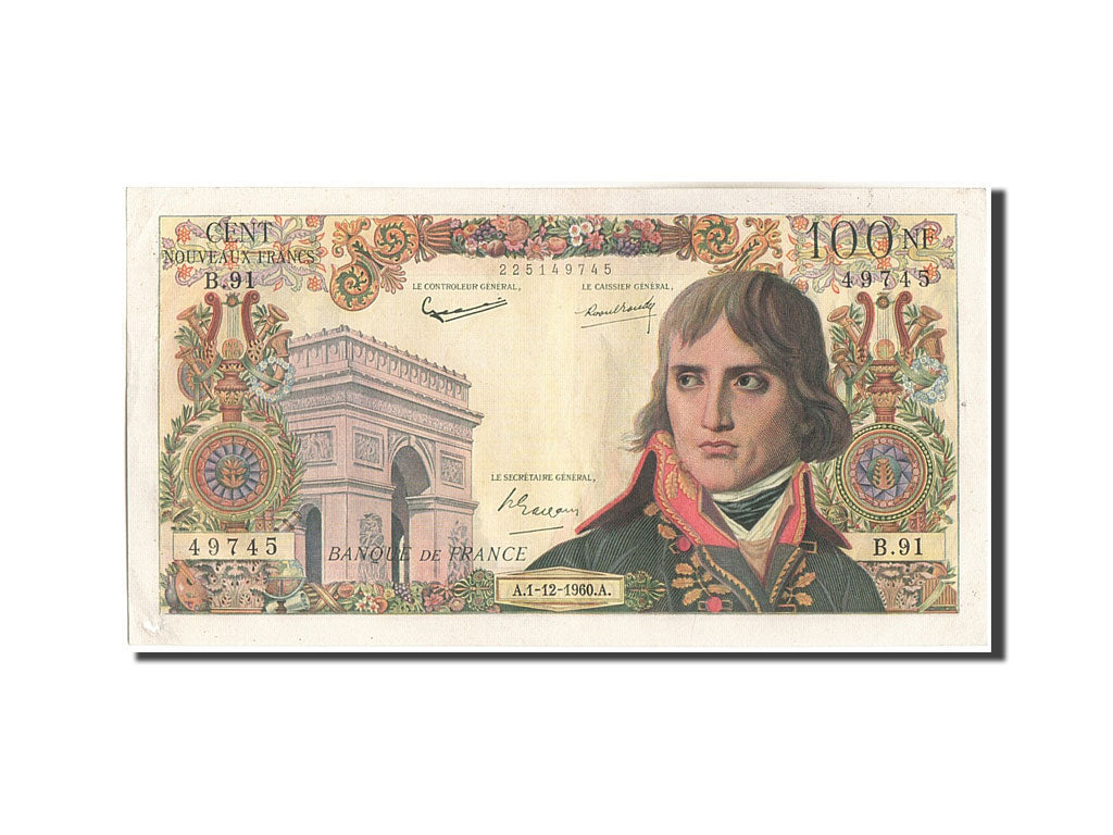 France, 100 Nouveaux Francs, 100 NF 1959-1964 ''Bonaparte'', 1960, KM:144a, 1...