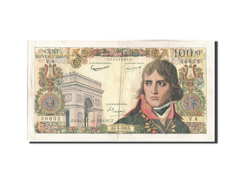 France, 100 Nouveaux Francs, 100 NF 1959-1964 ''Bonaparte'', 1959, KM:144a, 1...
