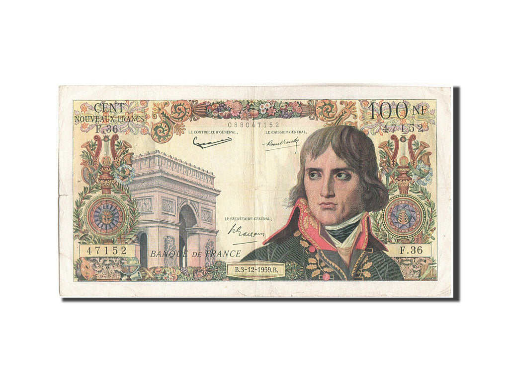 Francia, 100 Nouveaux Francs, 100 NF 1959-1964 ''Bonaparte'', 1959, KM:144a,...