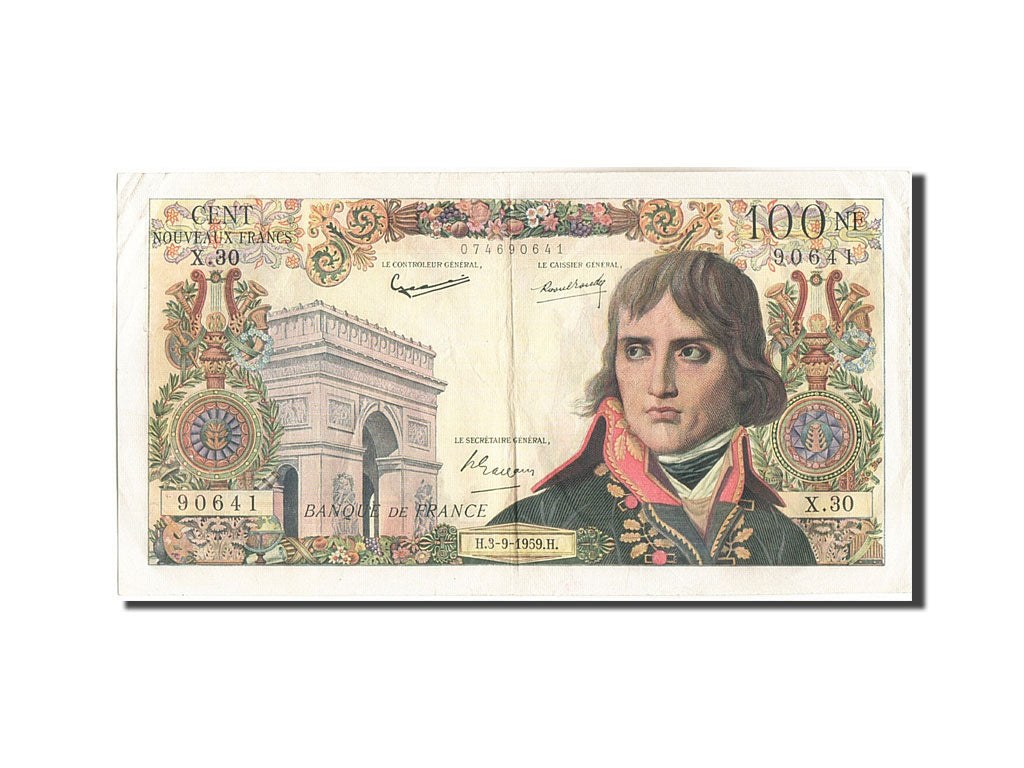 Geldschein, Frankreich, 100 Nouveaux Francs, 100 NF 1959-1964 ''Bonaparte''