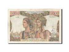 Frankreich, 5000 Francs, 5 000 F 1949-1957 ''Terre et Mer'', 1949, KM:131a, 1...
