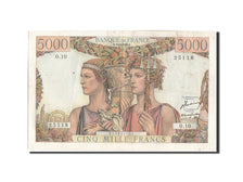Geldschein, Frankreich, 5000 Francs, 5 000 F 1949-1957 ''Terre et Mer'', 1949