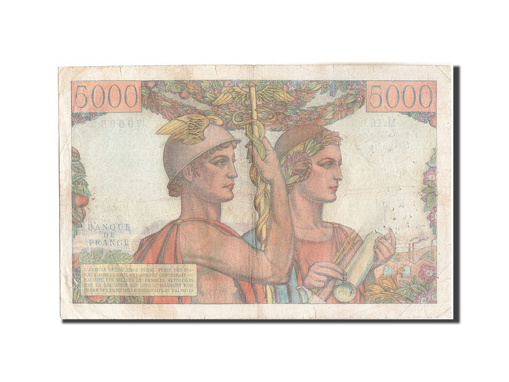 France, 5000 Francs, 5 000 F 1949-1957 ''Terre et Mer'', 1949, KM:109s, 1949-...